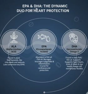 EPA and DHA working together to protect the heart and arteries