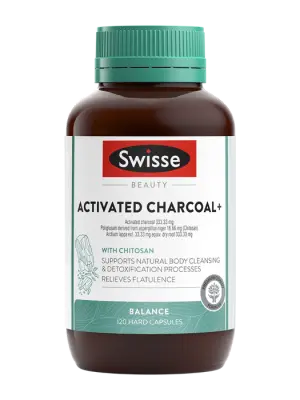 Swisse Beauty Activated Charcoal+, 120 Capsules