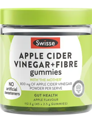 Swisse Apple Cider Vinegar + Fibre Gummies - 45 Gummies