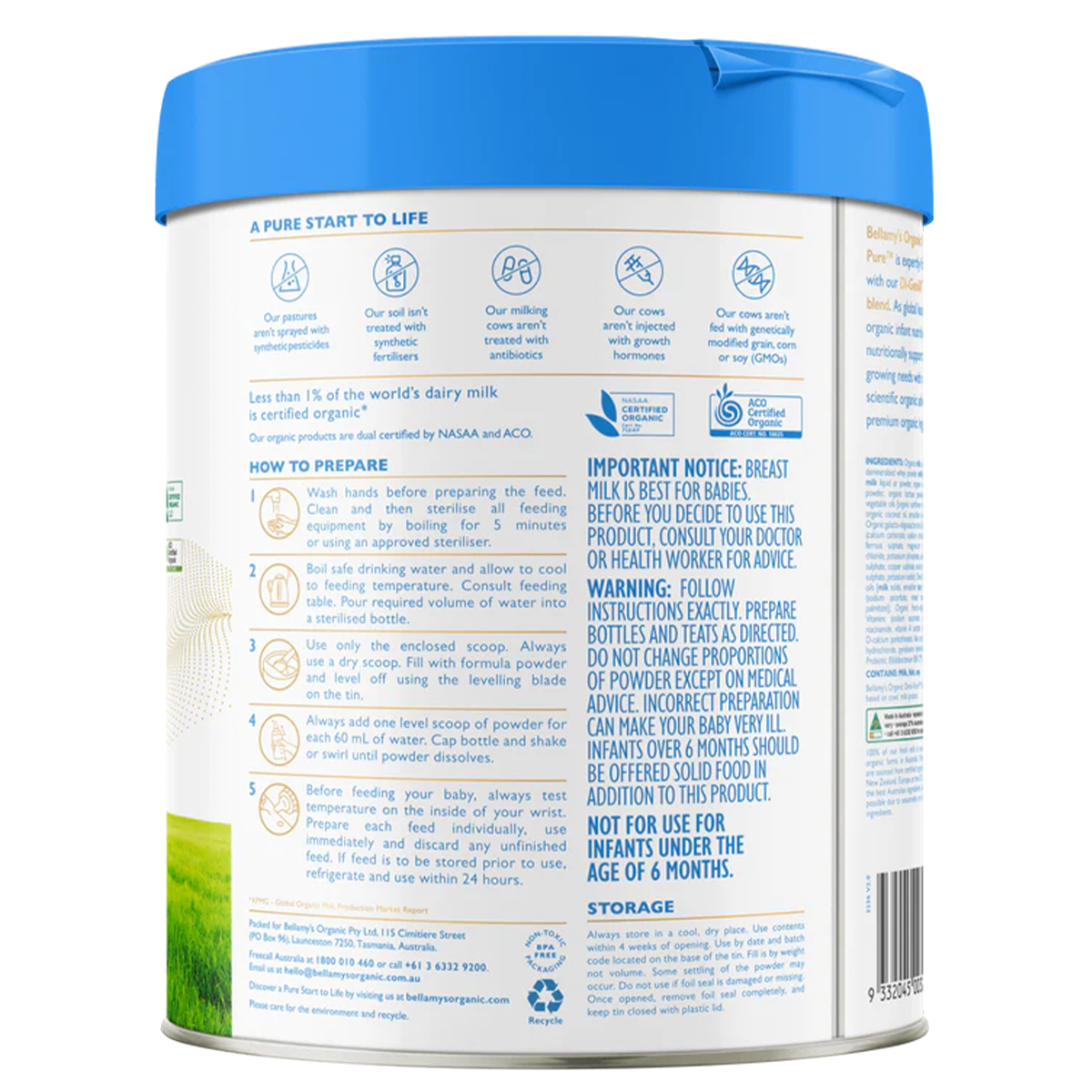 Bellamy’s Organic Omni-Pure Follow-On Formula Step 2 (6-12 Months)