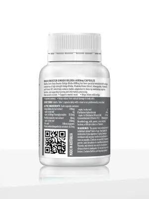 Brain Booster Ginkgo Biloba 6000mg 60 Caps
