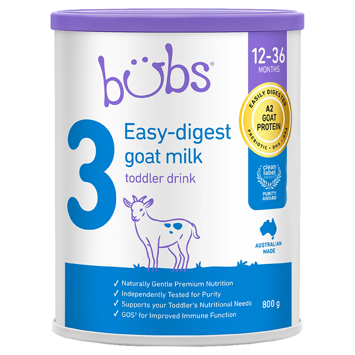 Bubs Easy-Digest Goat Milk Toddler Drink Stage 3 (12–36 Months)