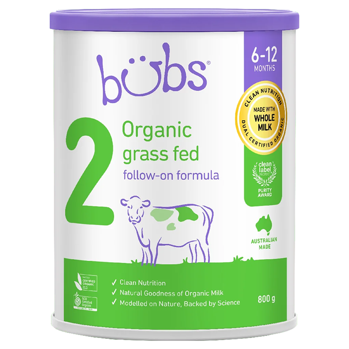 Bubs Organic® Grass Fed Follow-on Formula Stage 2