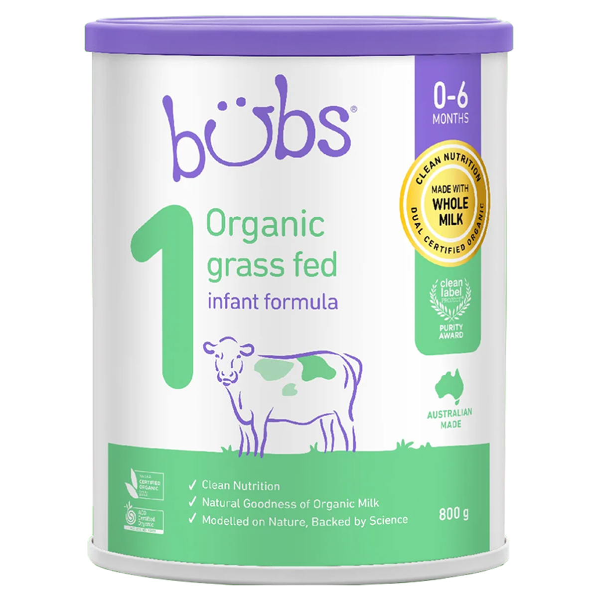 Bubs Organic® Grass Fed Infant Formula Stage 1