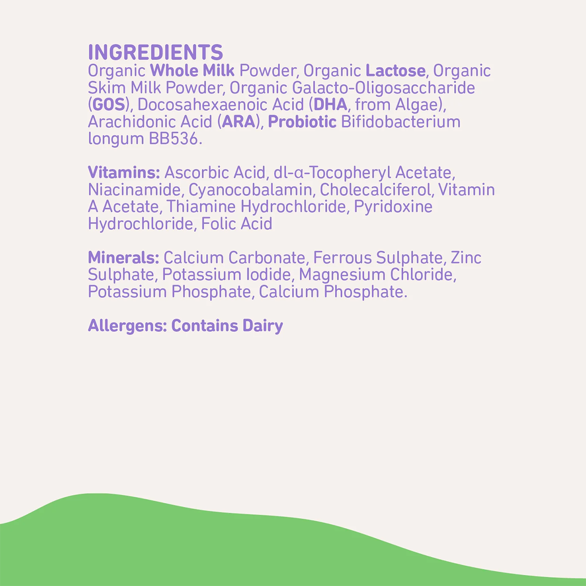 Bubs Organic® Grass Fed Toddler Milk Stage 3