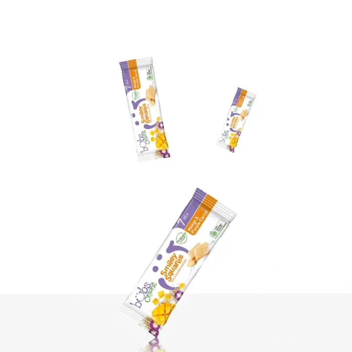 Organic Smiley Squares Mango and Purple Carrot