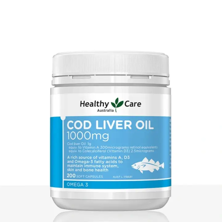 Cod Liver Oil 1000mg 200 Capsules