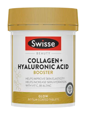 Swisse Beauty Collagen + Hyaluronic Acid Booster - 80 Tablets
