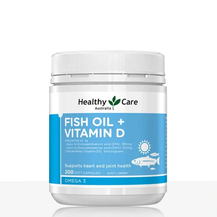 Fish Oil + Vitamin D - 200 Capsules