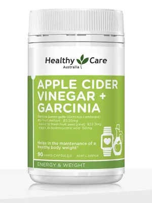 Healthy Care Apple Cider Vinegar + Garcinia – 90 Capsules