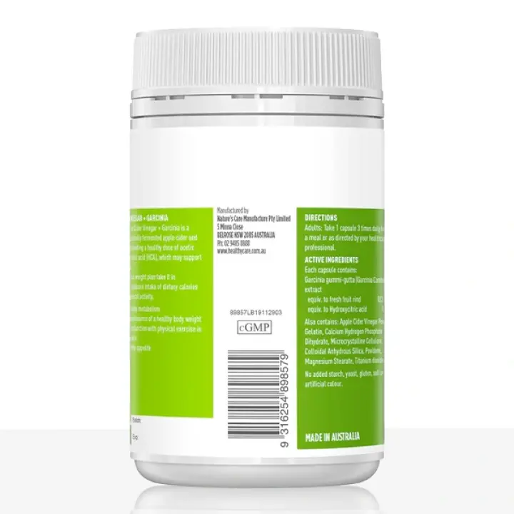 Apple Cider Vinegar + Garcinia 90 Capsules