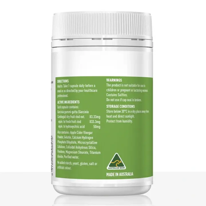 Apple Cider Vinegar + Garcinia 90 Capsules