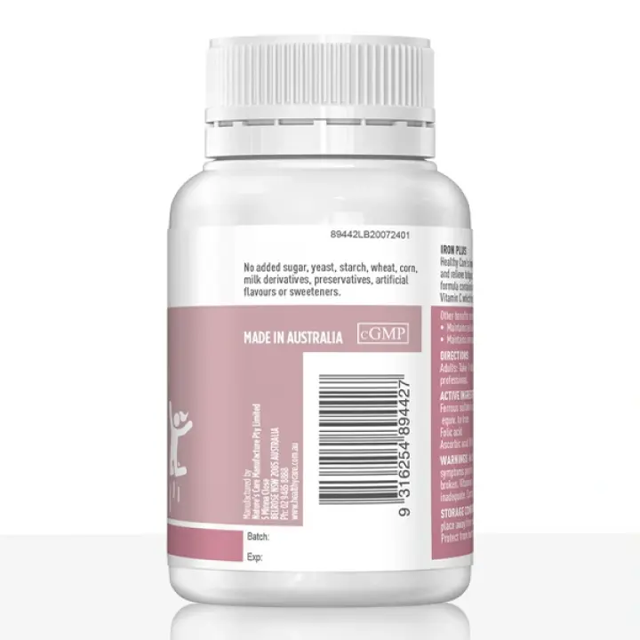 Iron Plus with Folic Acid & Vitamin C- 80 tablets