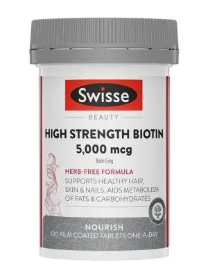 Swisse Beauty High Strength Biotin - 100 Tablets