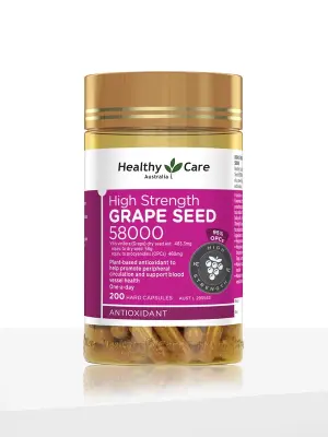 High Strength Grape Seed 58000 - 200 capsules