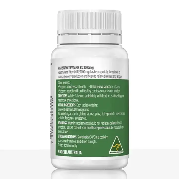 High Strength Vitamin B12 1000mcg 60 Tablets