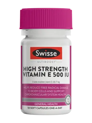 Swisse Ultiboost High Strength Vitamin E 500 IU - 50 Soft Capsules