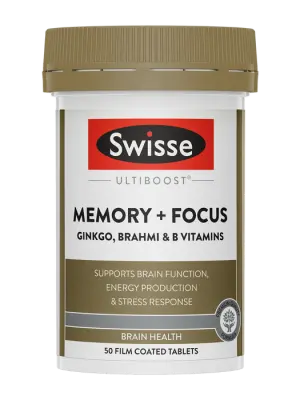 Swisse Ultiboost Memory + Focus - 50 Tablets