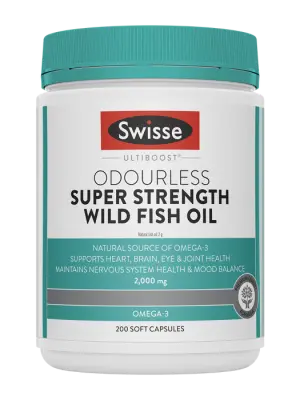 Swisse Ultiboost Super Strength Odourless Wild Fish Oil