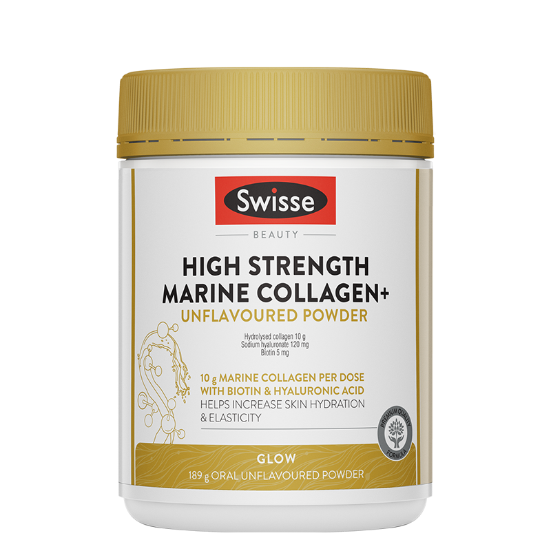Swisse Beauty High Strength Marine Collagen+ Unflavoured Powder