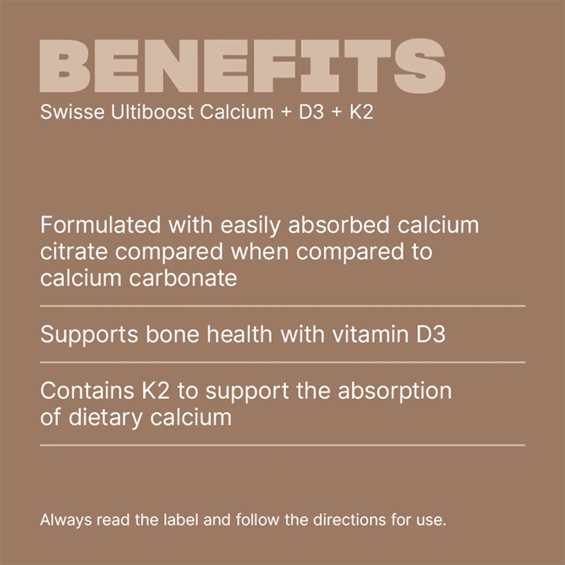 Swisse Ultiboost Calcium + D3 + K2