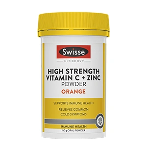 Swisse Ultiboost High Strength Vitamin C + Zinc Powder Orange