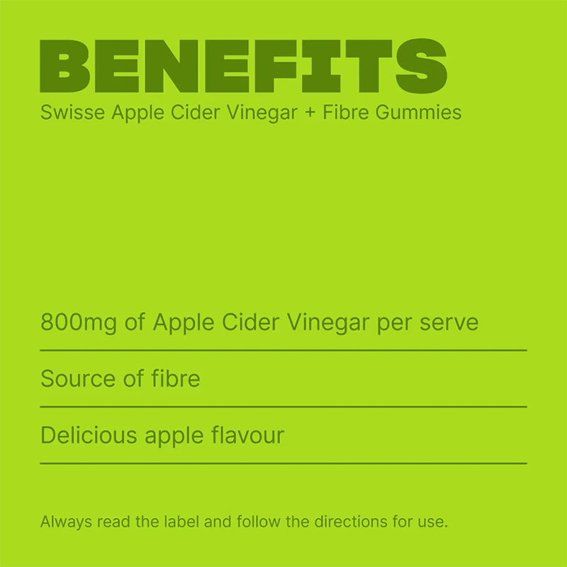 Swisse Apple Cider Vinegar + Fibre Gummies