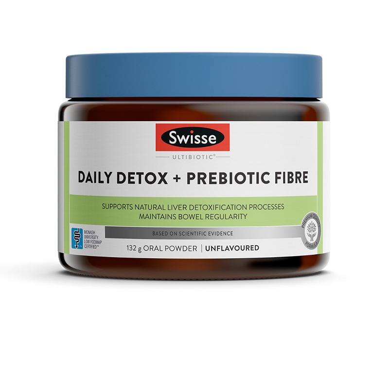 Swisse Ultibiotic Daily Detox + Prebiotic Fibre Powder