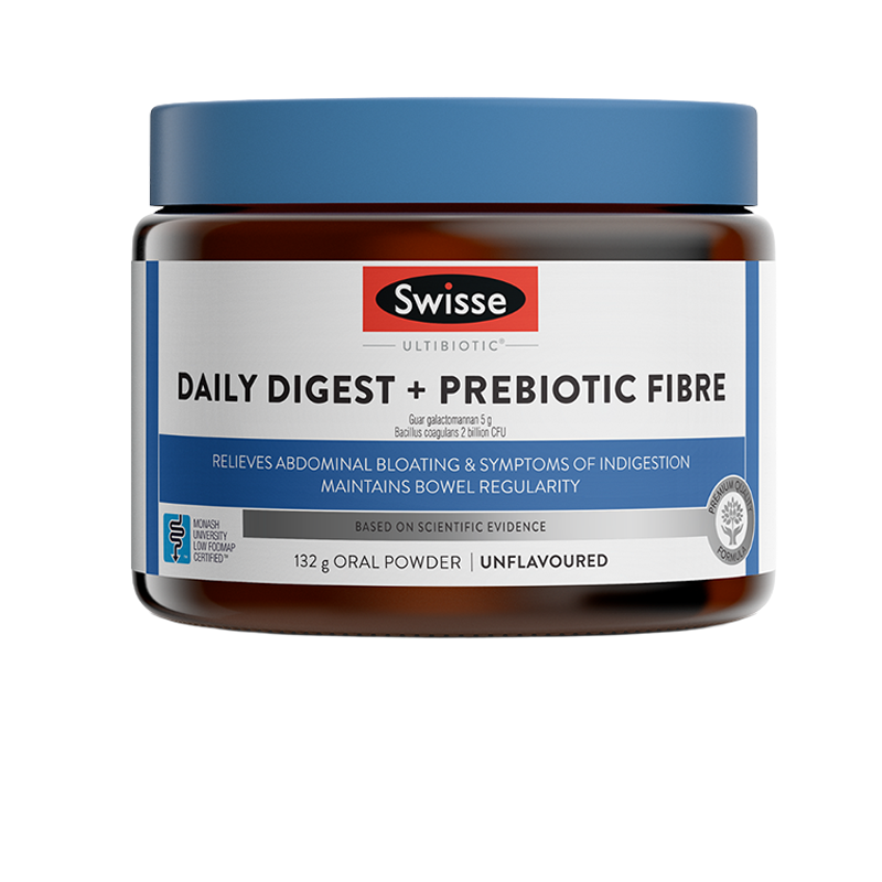 Swisse Ultibiotic Daily Digest + Prebiotic Fibre Powder