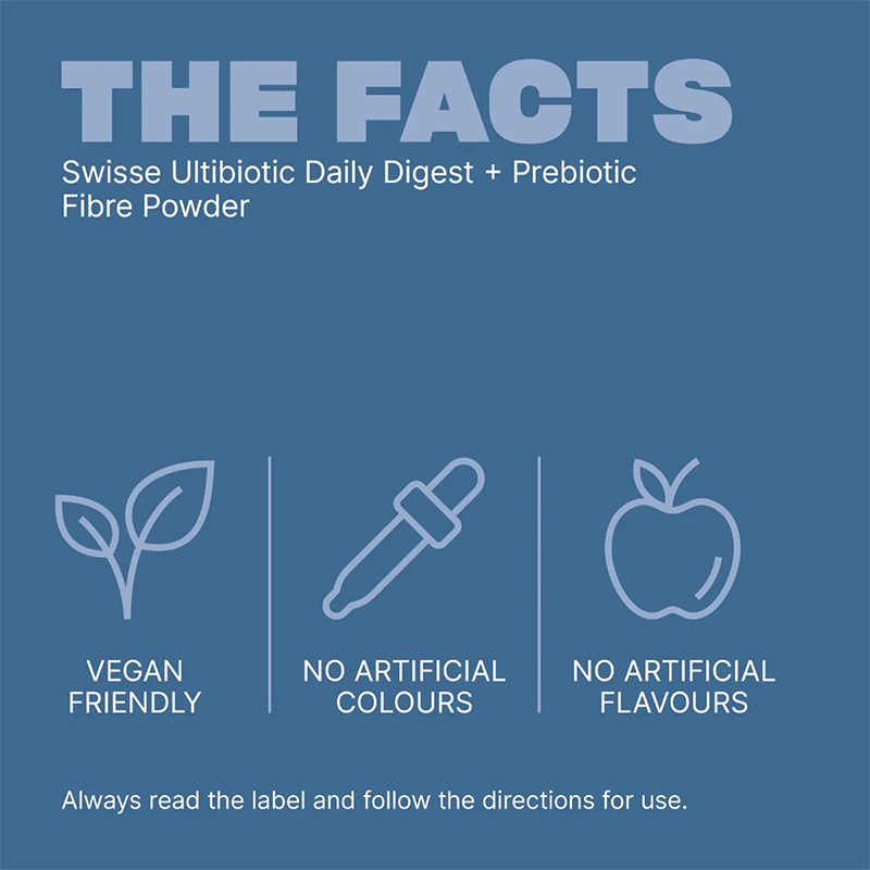 Swisse Ultibiotic Daily Digest + Prebiotic Fibre Powder
